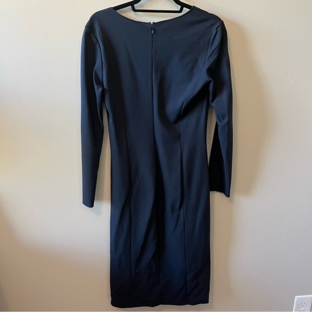ARMANI COLLEZIONI Navy Blue Faux-Wrap Dress Size 10 - Picture 5 of 9